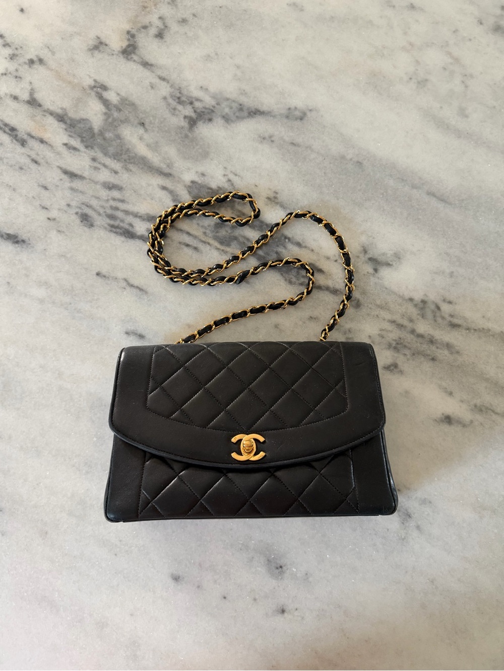 Black Chanel Diana Bag